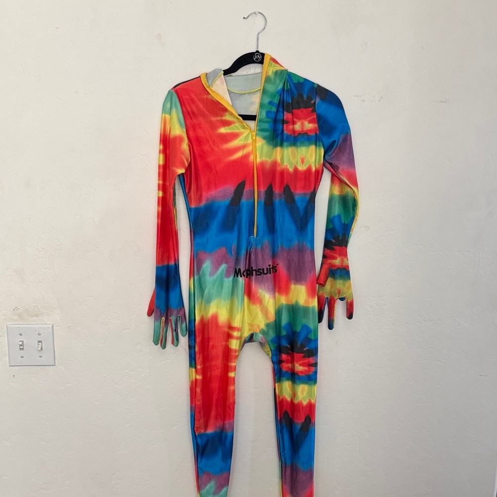 Tie dye rainbow morphsuit